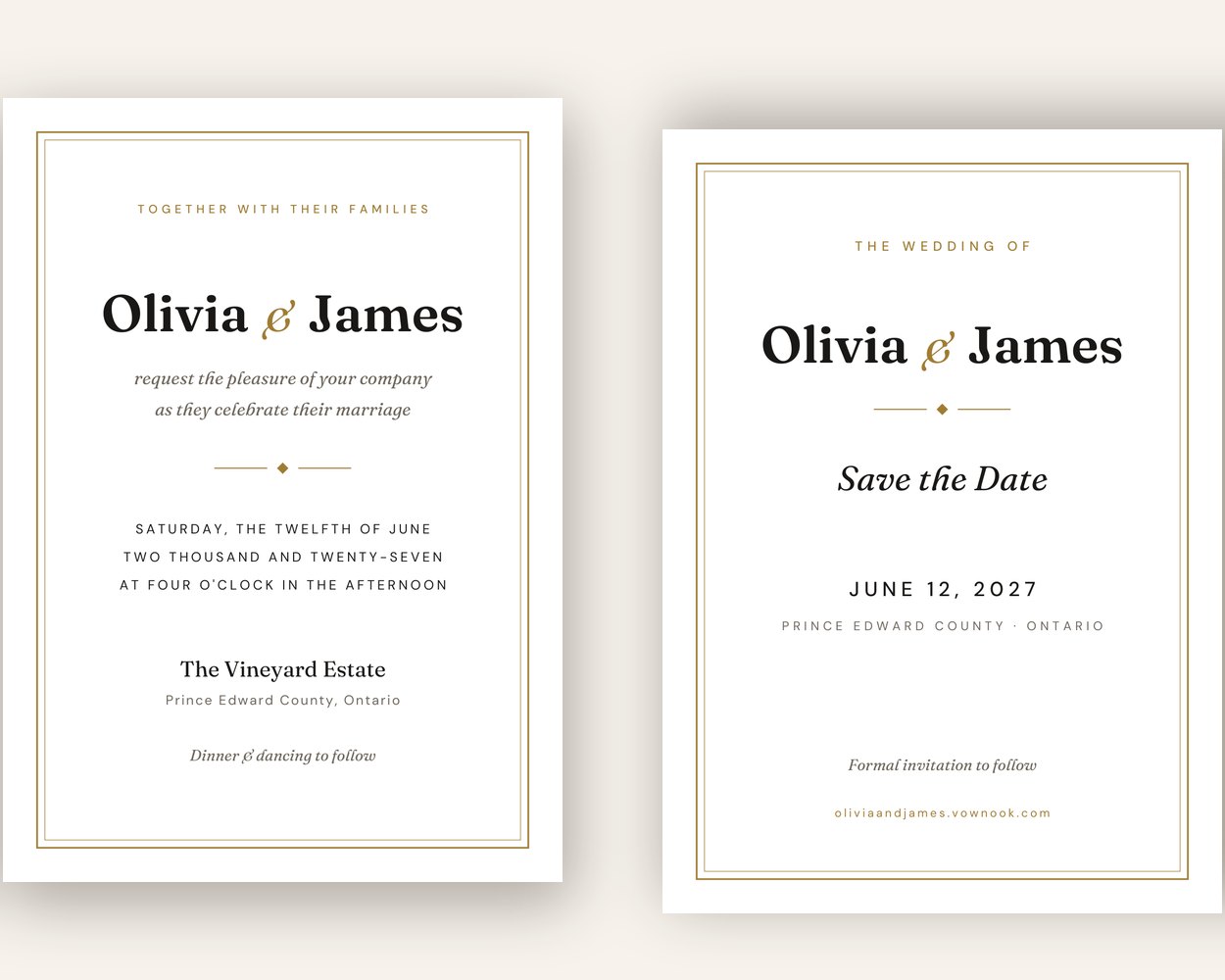 Save the date card