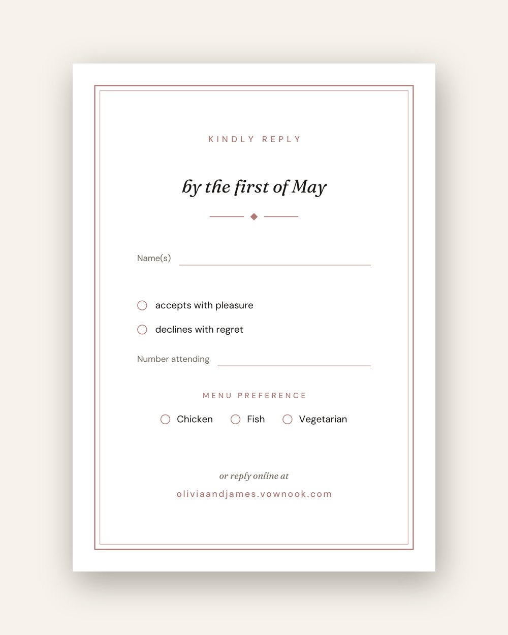 RSVP card